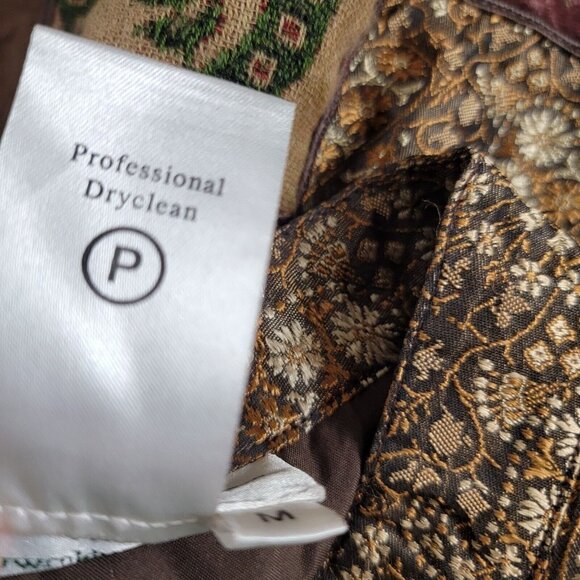 Coldwater Creek Women's Medium Brown Patchwork Oriental Sleeveless Vest Top - Picture 4 of 8